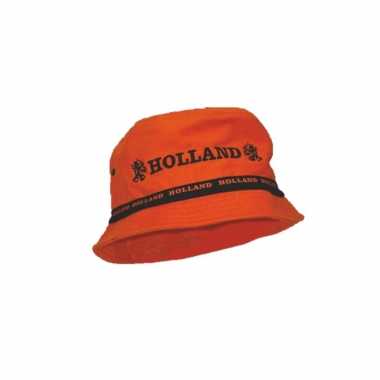 Oranje visserhoedje voor volwassenen