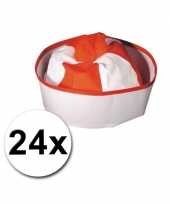 24 matroos hoedjes rood en zeemans tattoos