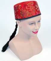 Aziatische hoedjes rood