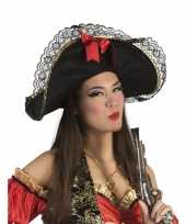 Dames piratenhoed met strik hoed