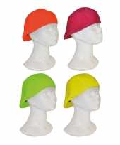 Feesthoed rapper in neon kleur hoed