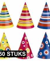 Gekleurde feesthoedjes 250 stuks hoed