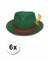 Groepsverpakking groene tiroler hoedjes 6x