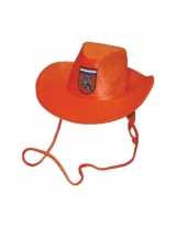 Oranje cowboyhoed voor volwassenen hoed