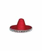 Rode mexicaanse verkleed sombrero hoed 60 cm voor volwassenen