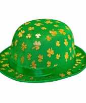 St patricks day verkleed bolhoed groen met gouden klavers hoed