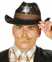 Zwarte cowboy verkleedhoed voor heren hoed